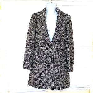 Forever 21 tweed black and white peacoat size M
